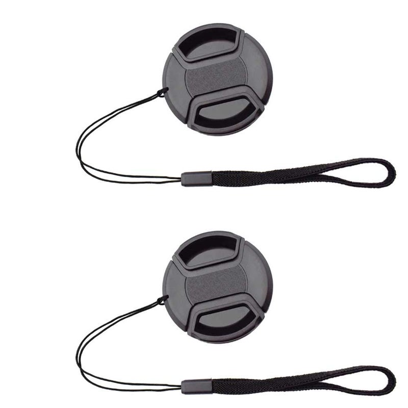 ULBTER 72mm Front Lens Cap Cover + Anti-Loss Keeper Compatible with Canon, Nikon, Sony, Fujifilm Camera Lenses with 72mm Thread for AF-S 18-200mm f/3.5-5.6G VR II Lens with Leash -2 Pack - Image 1
